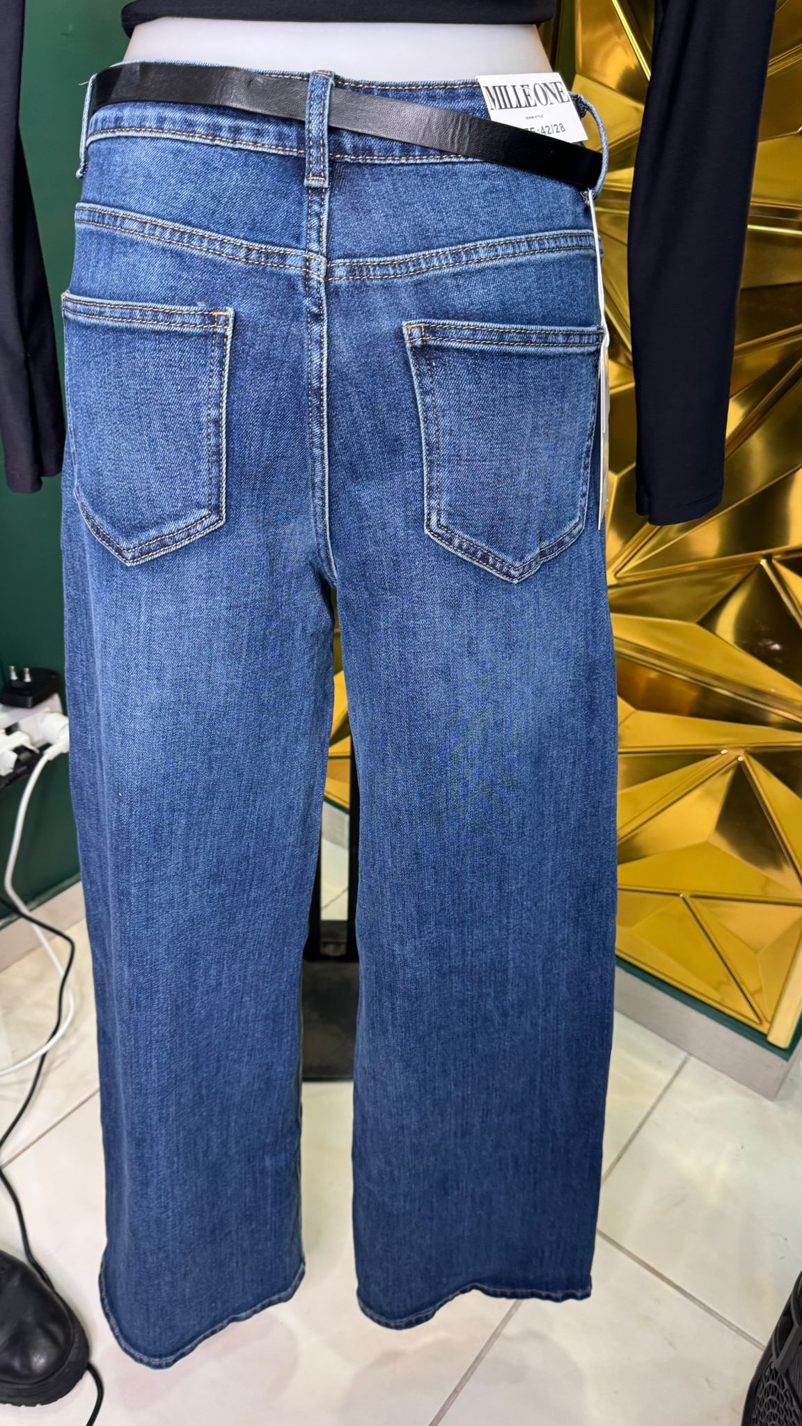 Jeans donna basic  con cintura
