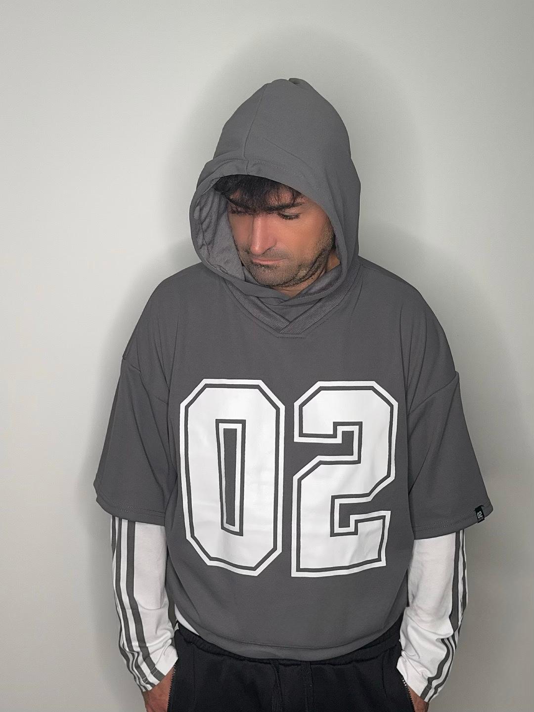 Felpa long sleev uomo grigia