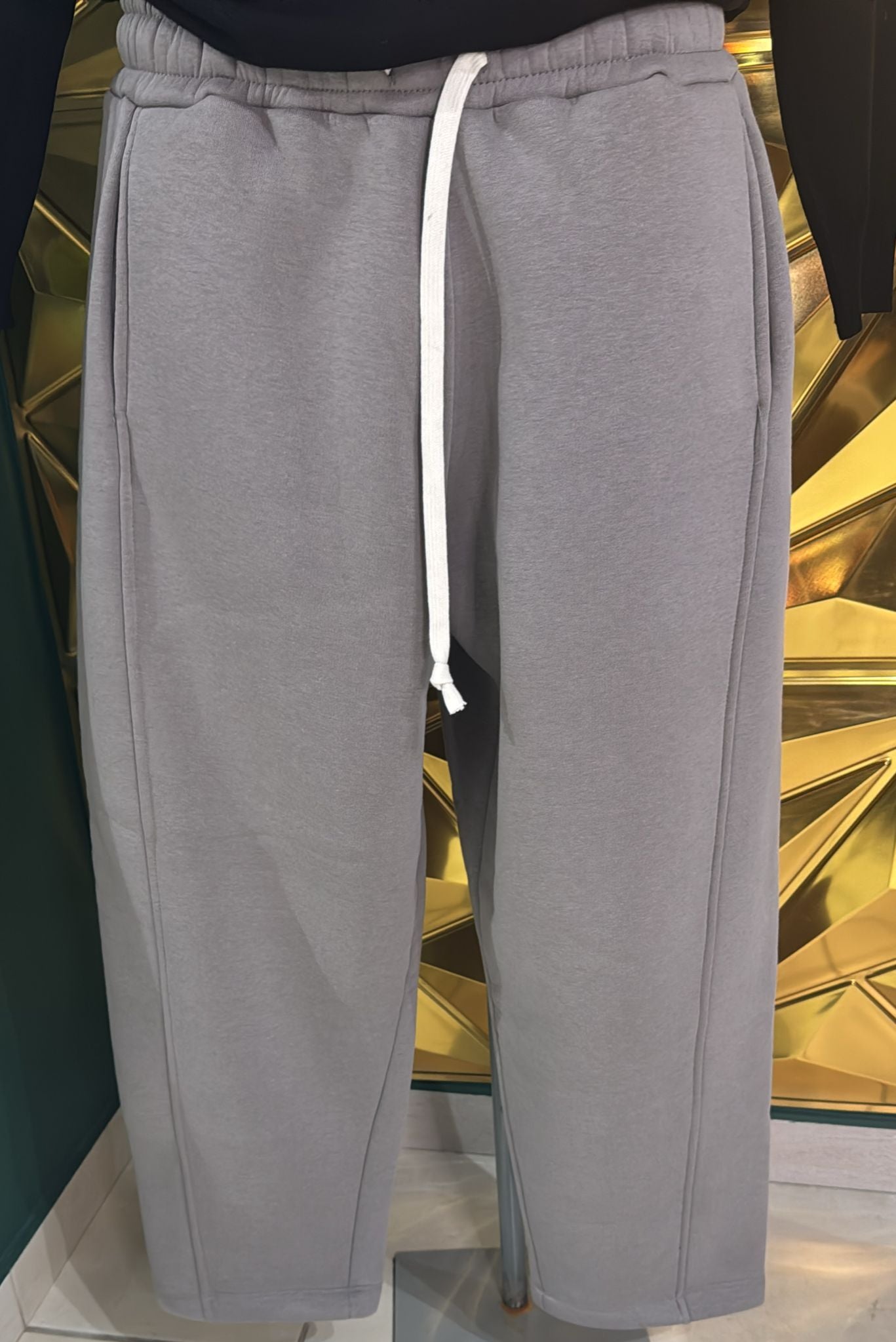 Pantalone tuta fondo largo fango