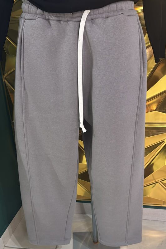 Pantalone tuta fondo largo fango