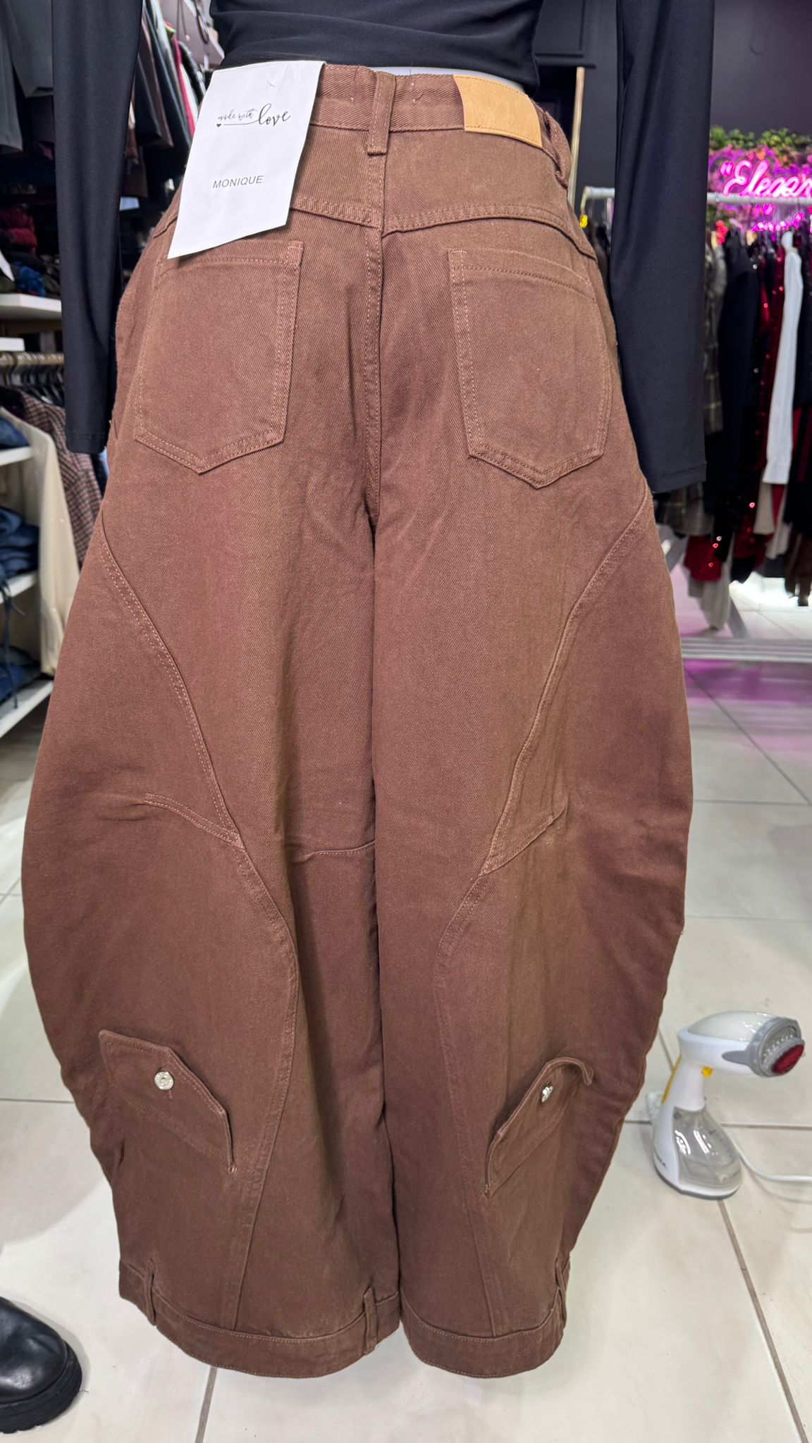 Jeans donna ballon brown novità