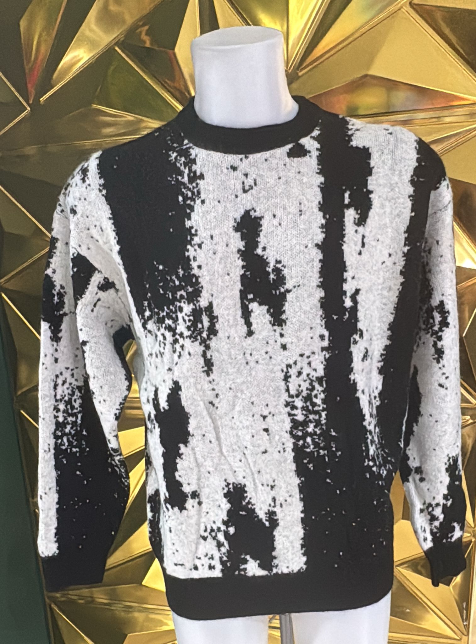 Maglioncino uomo gil nero bianco