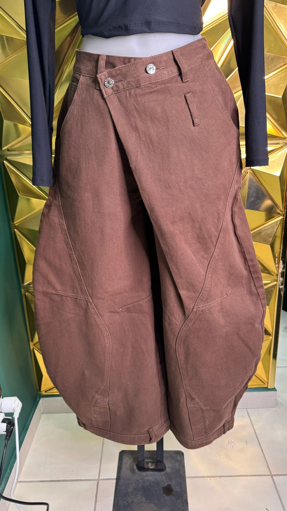 Jeans donna ballon brown novità