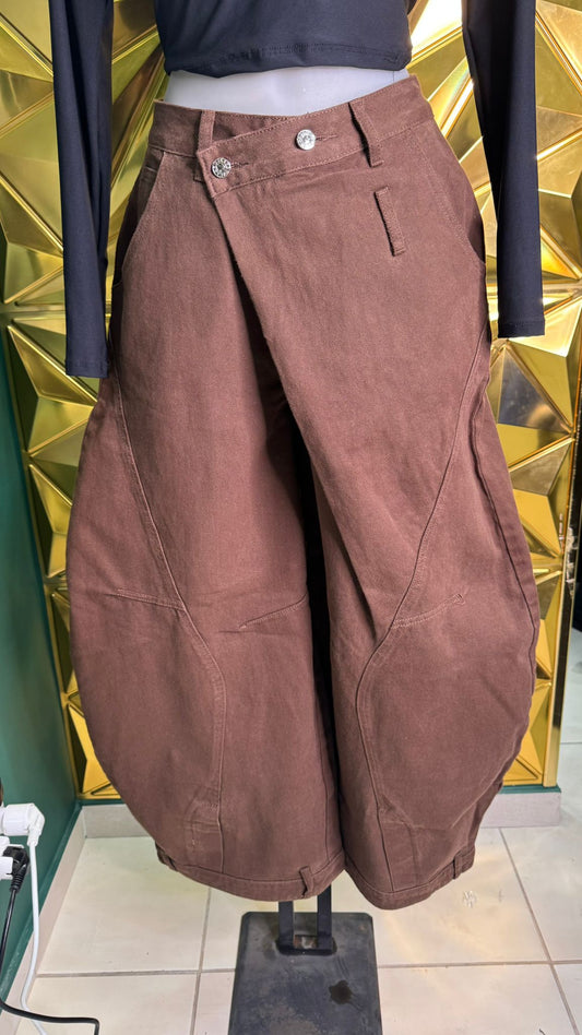 Jeans donna ballon brown novità