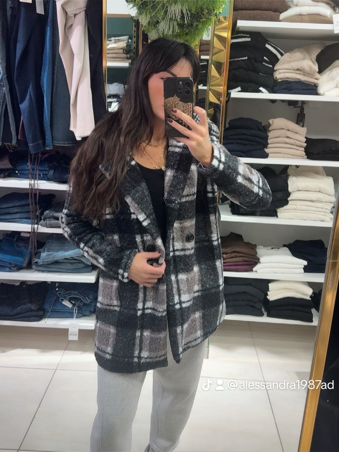 Cappotto donna quadri