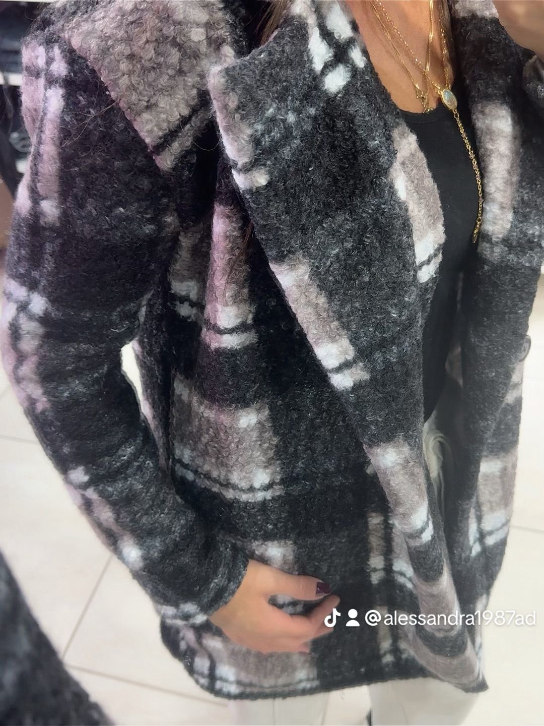 Cappotto donna quadri